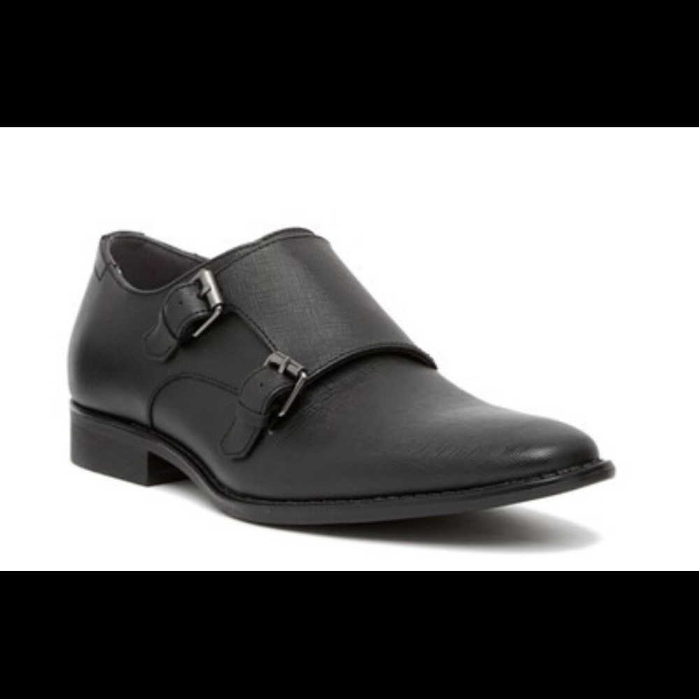 Mens Black Double Monk Strap Loafers